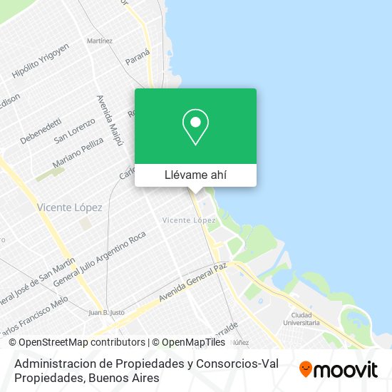 Mapa de Administracion de Propiedades y Consorcios-Val Propiedades