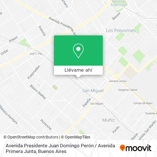 Mapa de Avenida Presidente Juan Domingo Perón / Avenida Primera Junta