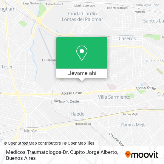 Mapa de Medicos Traumatologos-Dr. Cupito Jorge Alberto