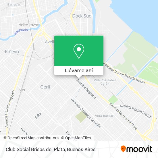 Mapa de Club Social Brisas del Plata