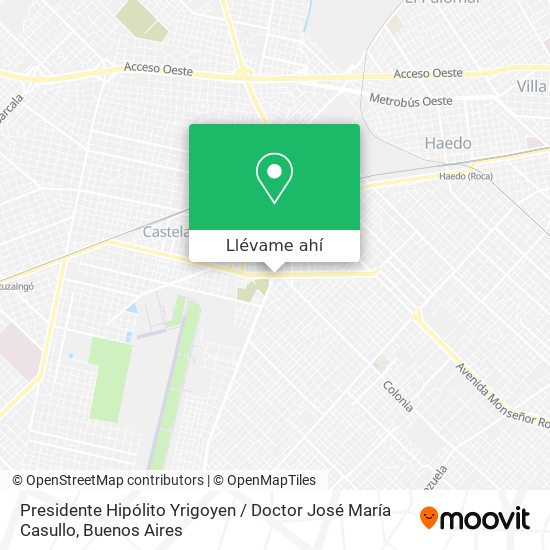 Mapa de Presidente Hipólito Yrigoyen / Doctor José María Casullo