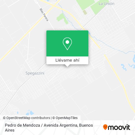 Mapa de Pedro de Mendoza / Avenida Argentina
