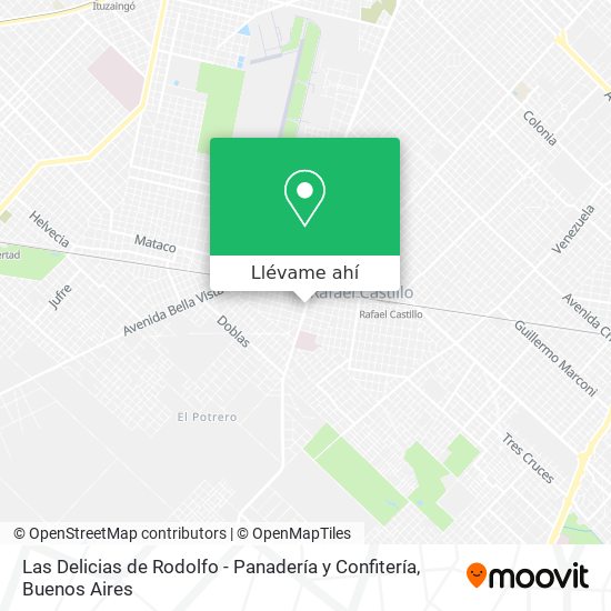 Mapa de Las Delicias de Rodolfo - Panadería y Confitería