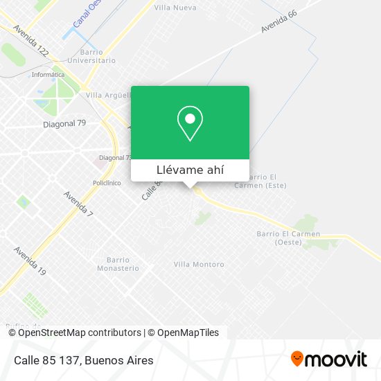 Mapa de Calle 85 137