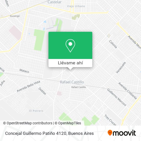 Mapa de Concejal Guillermo Patiño 4120