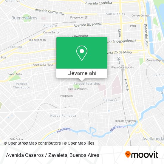 Mapa de Avenida Caseros / Zavaleta