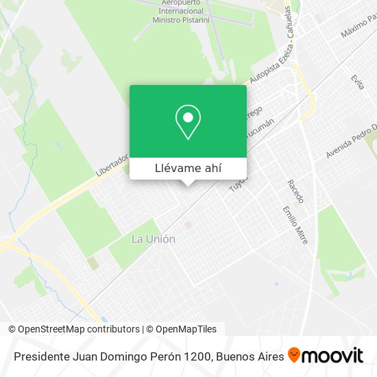 Mapa de Presidente Juan Domingo Perón 1200