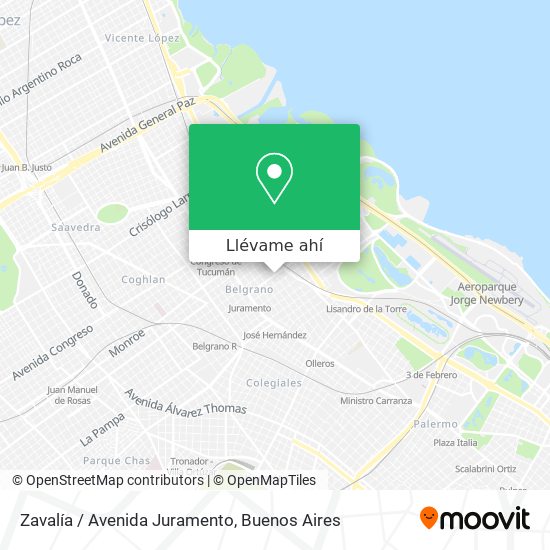 Mapa de Zavalía / Avenida Juramento