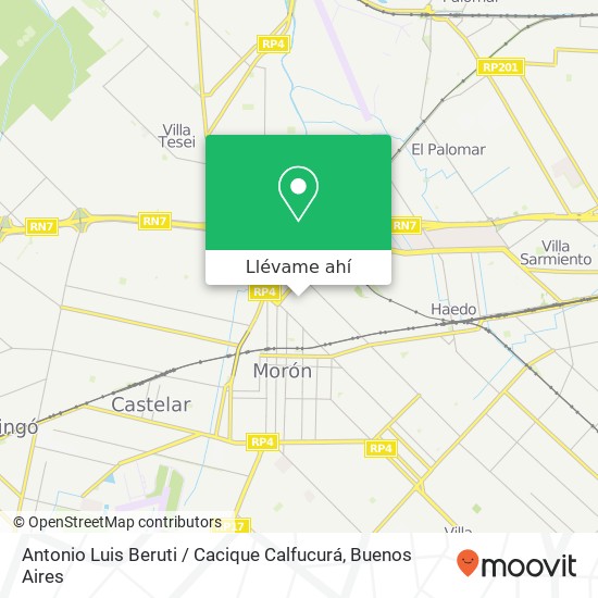 Mapa de Antonio Luis Beruti / Cacique Calfucurá