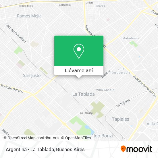 Mapa de Argentina - La Tablada