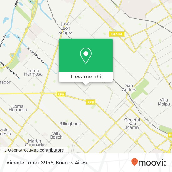 Mapa de Vicente López 3955