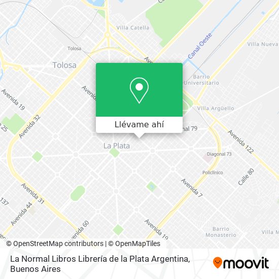 Mapa de La Normal Libros Librería de la Plata Argentina