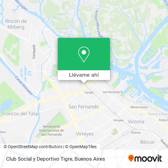 Mapa de Club Social y Deportivo Tigre