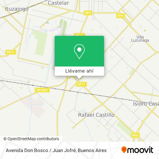 Mapa de Avenida Don Bosco / Juan Jofré