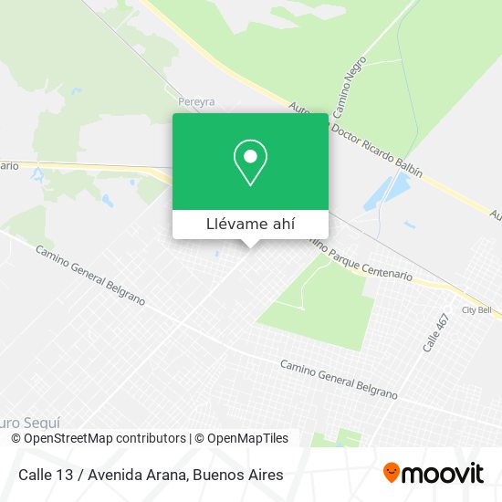 Mapa de Calle 13 / Avenida Arana