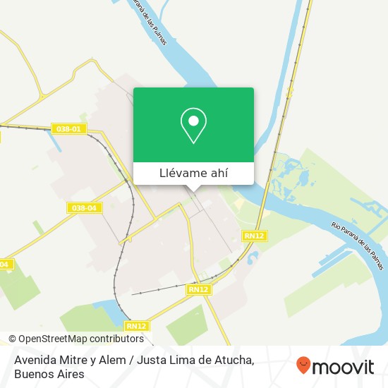 Mapa de Avenida Mitre y Alem / Justa Lima de Atucha