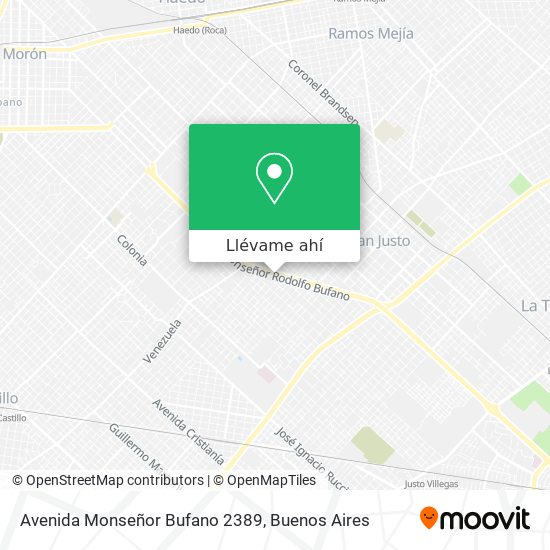 Mapa de Avenida Monseñor Bufano 2389