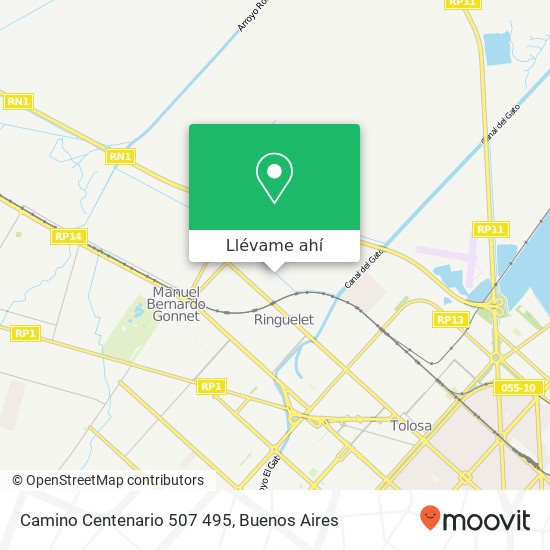 Mapa de Camino Centenario 507 495