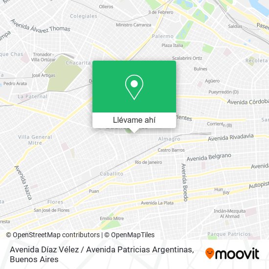 Mapa de Avenida Díaz Vélez / Avenida Patricias Argentinas