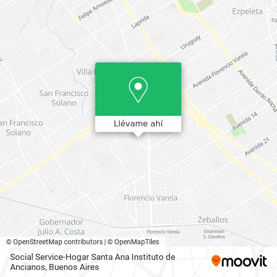 Mapa de Social Service-Hogar Santa Ana Instituto de Ancianos