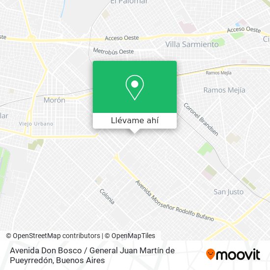 Mapa de Avenida Don Bosco / General Juan Martín de Pueyrredón