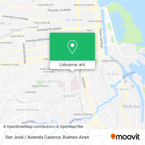 Mapa de San José / Avenida Caseros