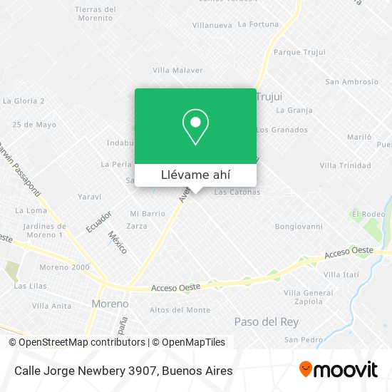 Mapa de Calle Jorge Newbery 3907