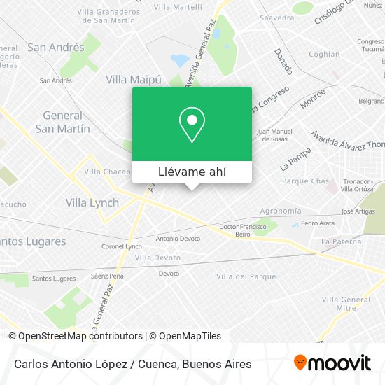 Mapa de Carlos Antonio López / Cuenca