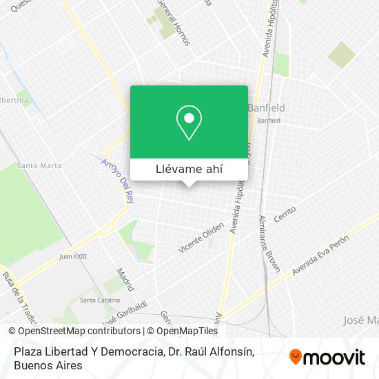 Mapa de Plaza Libertad Y Democracia, Dr. Raúl Alfonsín