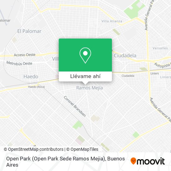 Mapa de Open Park (Open Park Sede Ramos Mejia)