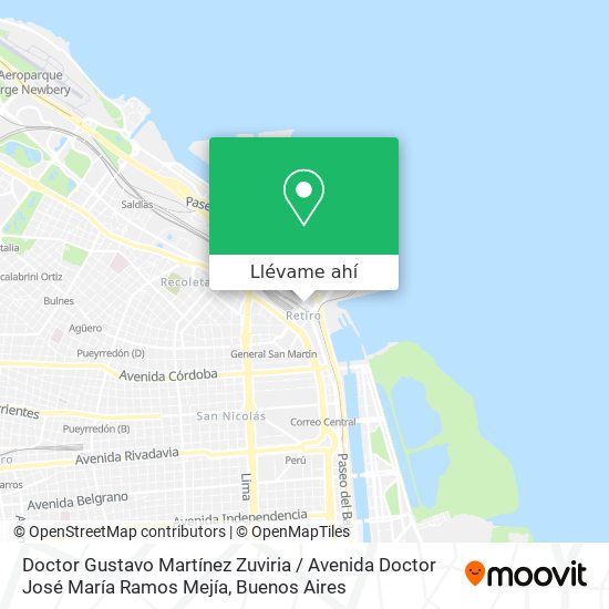 Mapa de Doctor Gustavo Martínez Zuviria / Avenida Doctor José María Ramos Mejía