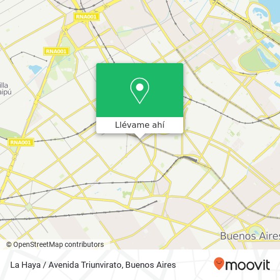 Mapa de La Haya / Avenida Triunvirato