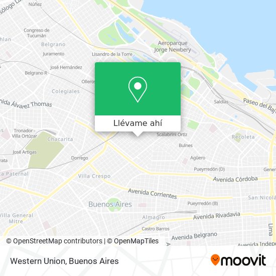 Mapa de Western Union