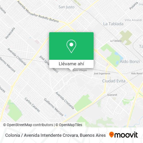 Mapa de Colonia / Avenida Intendente Crovara