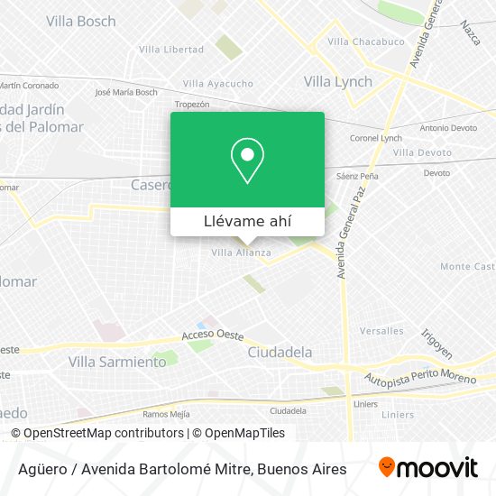 Mapa de Agüero / Avenida Bartolomé Mitre