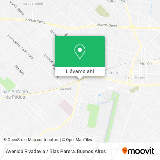Mapa de Avenida Rivadavia / Blas Parera