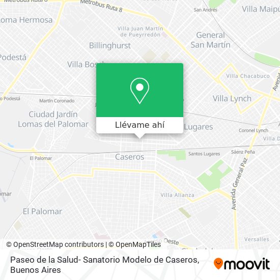 Mapa de Paseo de la Salud- Sanatorio Modelo de Caseros