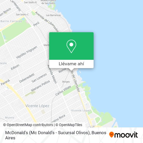 Mapa de McDonald's (Mc Donald's - Sucursal Olivos)