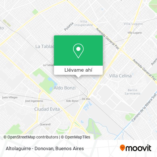 Mapa de Altolaguirre - Donovan