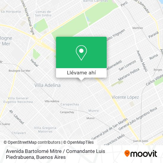 Mapa de Avenida Bartolomé Mitre / Comandante Luis Piedrabuena
