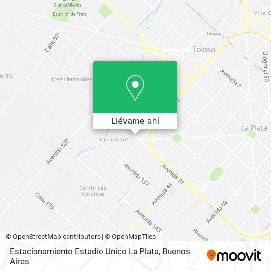 Mapa de Estacionamiento Estadio Unico La Plata