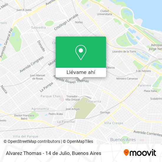Mapa de Alvarez Thomas - 14 de Julio