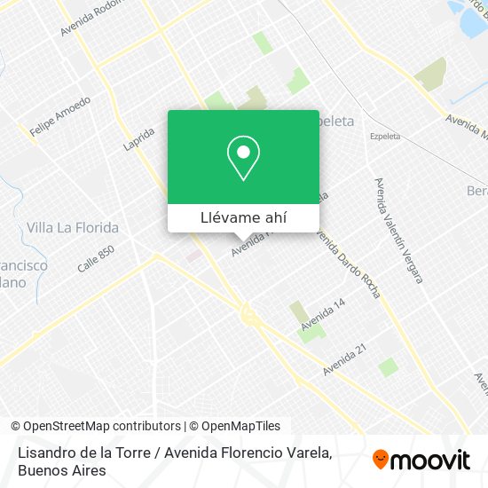 Mapa de Lisandro de la Torre / Avenida Florencio Varela