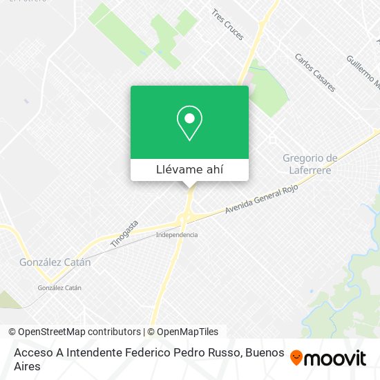 Mapa de Acceso A Intendente Federico Pedro Russo