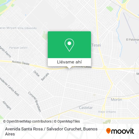 Mapa de Avenida Santa Rosa / Salvador Curuchet