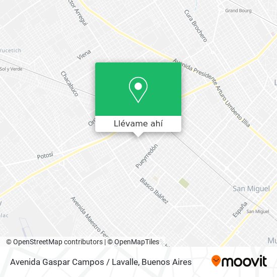Mapa de Avenida Gaspar Campos / Lavalle