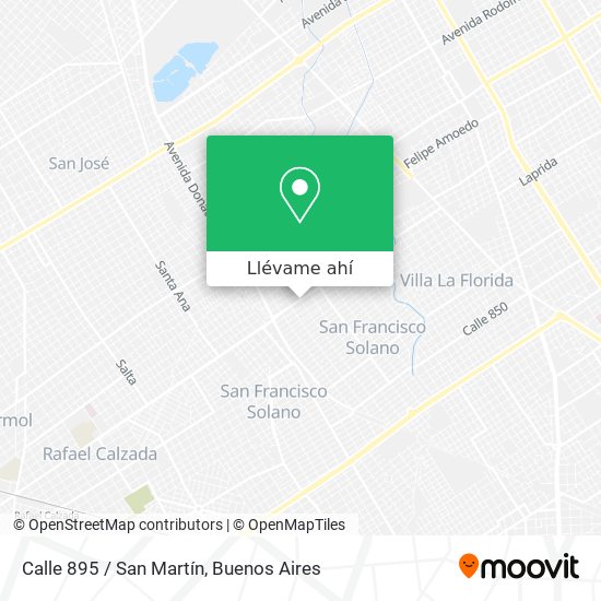 Mapa de Calle 895 / San Martín