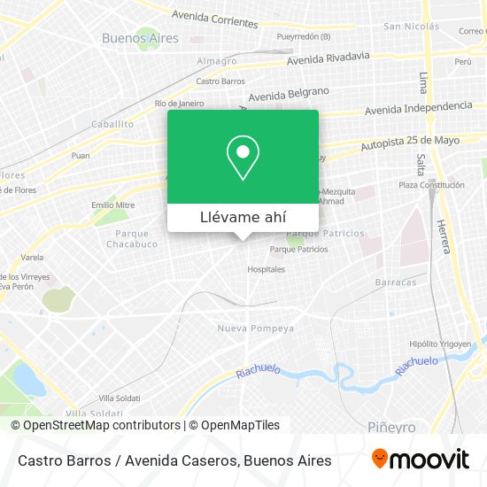 Mapa de Castro Barros / Avenida Caseros