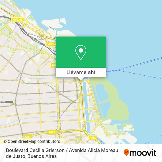 Mapa de Boulevard Cecilia Grierson / Avenida Alicia Moreau de Justo