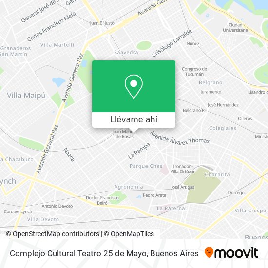 Mapa de Complejo Cultural Teatro 25 de Mayo